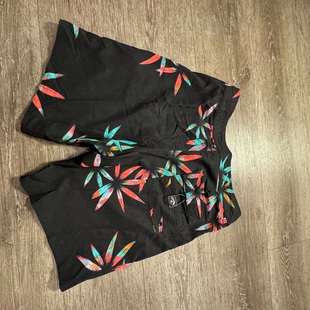 Billabong Board Shorts Mens 29 Black Recycled Sundays Pro Floral Summer Surf